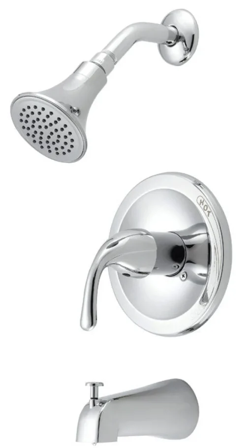 Oak Brook Coastal 1-Handle Brass Chrome Tub and Shower Faucet