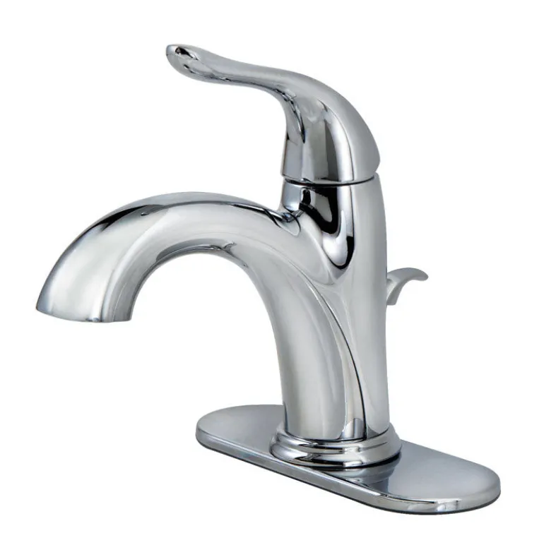 Oak Brook Pacifica Chrome Mid Arc 1.2 GPM 1-Handle Lavatory Pop-Up Faucet 4 in.