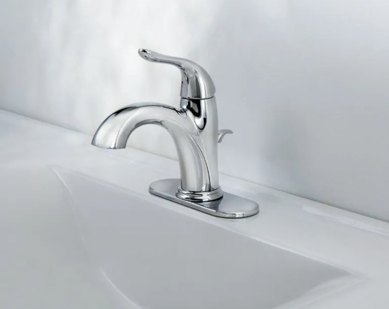Oak Brook Pacifica Chrome Mid Arc 1.2 GPM 1-Handle Lavatory Pop-Up Faucet 4 in.