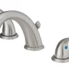 OakBrook Brushed Nickel Coastal Widespread Bathroom Sink Faucet 6in. - 12 in.