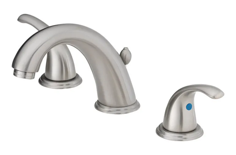 OakBrook Brushed Nickel Coastal Widespread Bathroom Sink Faucet 6in. - 12 in.