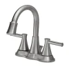 OakBrook Brushed Nickel Doria Two-Handle Bathroom Sink Faucet 4 in.