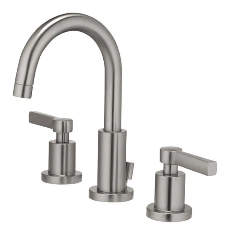 OakBrook Brushed Nickel Modena Widespread Bathroom Sink Faucet 8 in.