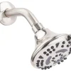 OakBrook Brushed Nickel PVC 5 settings Wallmount Showerhead 1.8 gpm