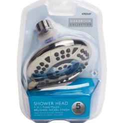 OakBrook Brushed Nickel PVC 5 settings Wallmount Showerhead 1.8 gpm
