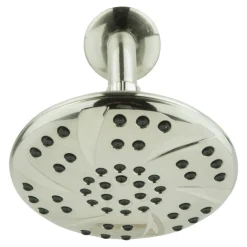 OakBrook Brushed Nickel PVC 1 settings Wallmount Showerhead 1.8 gpm