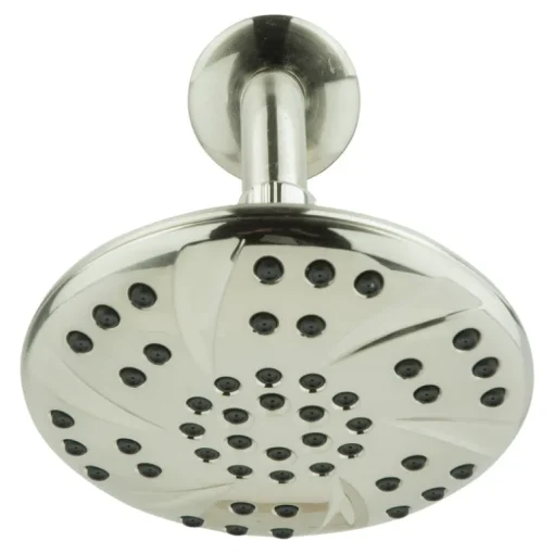 OakBrook Brushed Nickel PVC 1 settings Wallmount Showerhead 1.8 gpm