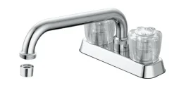 OakBrook Chrome Coastal Two-Handle Bathroom Sink Faucet 4 in.