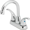OakBrook Chrome Coastal Two-Handle Bathroom Sink Faucet 4 in.