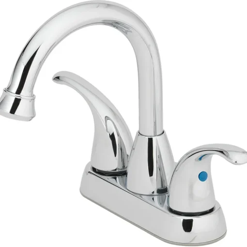 OakBrook Chrome Coastal Two-Handle Bathroom Sink Faucet 4 in.