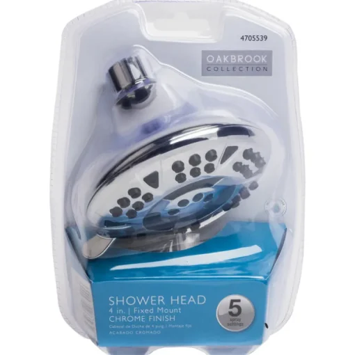OakBrook Chrome PVC 5 settings Wallmount Showerhead 1.8 gpm