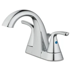 OakBrook Chrome Transitional Two-Handle Bathroom Sink Faucet 4 in.