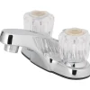 OakBrook Essentials Chrome Transitional Two-Handle Bathroom Sink Faucet 4 in.