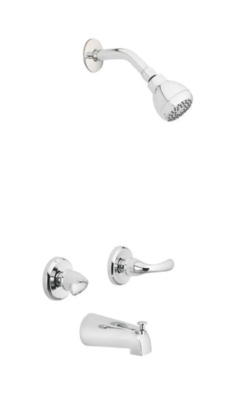 OakBrook Essentials 2-Handle Chrome Tub and Shower Faucet