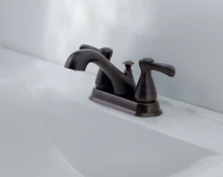 OakBrook Oil Rubbed Bronze Modern Two-Handle Bathroom Sink Faucet 4 in.