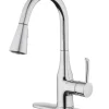 OakBrook One Handle Chrome Pulldown Kitchen Faucet