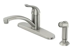 OakBrook Pacifica One Handle Brushed Nickel Kitchen Faucet Side Sprayer Included