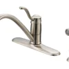 OakBrook Tucana One Handle Brushed Nickel Kitchen Faucet Side Sprayer Included