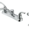 OakBrook Two Handle Chrome Kitchen Faucet Side Sprayer Included