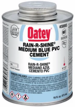 Oatey 30893 16 Oz PVC Rain-R-Shine® Blue Cement