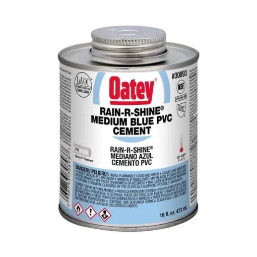Oatey 30893 16 Oz PVC Rain-R-Shine® Blue Cement