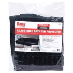 Oatey Black Plastic Composite Rectangle Adjustable Bathtub Protector 15 L x 2 H x 15 W in.