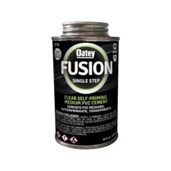 Oatey Fusion Single Step Clear Cement For Medium PVC 10 oz