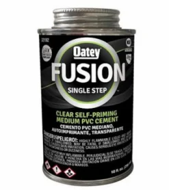 Oatey Fusion Single Step Clear Cement For Medium PVC 10 oz