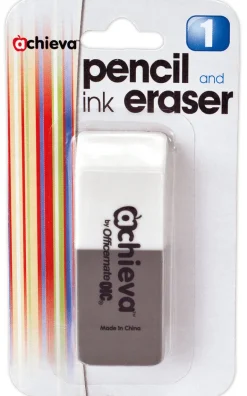 Officemate Gray/White Pencil and Ink Eraser 1 pk