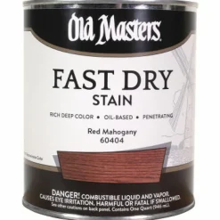 Old Masters Professional Semi-Transparent Red Mahogany Oil-Based Alkyd Fast Dry Wood Stain 1 qt (Pack of 4)