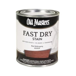 Old Masters Professional Semi-Transparent Red Mahogany Oil-Based Alkyd Fast Dry Wood Stain 1 qt (Pack of 4)