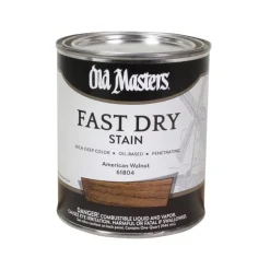 Old Masters Professional Semi-Transparent American Walnut Oil-Based Alkyd Fast Dry Wood Stain 1 qt (Pack of 4)