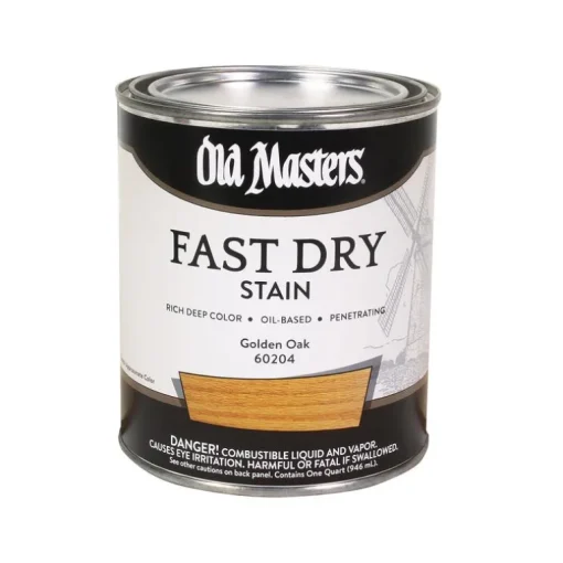 Old Masters Professional Semi-Transparent Golden Oak Oil-Based Alkyd Fast Dry Wood Stain 1 qt (Pack of 4)