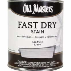 Old Masters Professional Semi-Transparent Aged Oak Oil-Based Alkyd Fast Dry Wood Stain 1 qt (Pack of 4)
