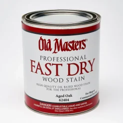 Old Masters Professional Semi-Transparent Aged Oak Oil-Based Alkyd Fast Dry Wood Stain 1 qt (Pack of 4)
