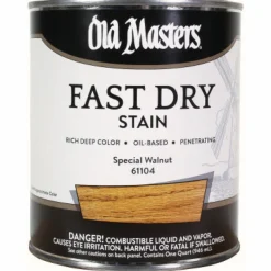 Old Masters Professional Semi-Transparent Special Walnut Oil-Based Alkyd Fast Dry Wood Stain 1 qt (Pack of 4)