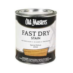 Old Masters Professional Semi-Transparent Special Walnut Oil-Based Alkyd Fast Dry Wood Stain 1 qt (Pack of 4)