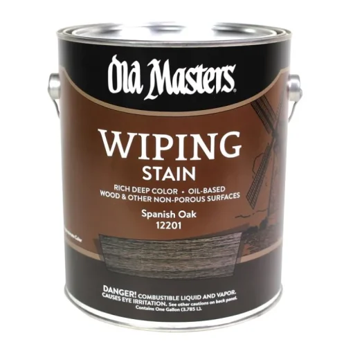 Old Masters Semi-Transparent Spanish Oak Oil-Based Wiping Stain 1 gal (Pack of 2)