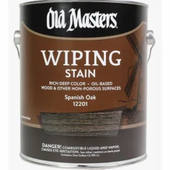 Old Masters Semi-Transparent Spanish Oak Oil-Based Wiping Stain 1 gal (Pack of 2)