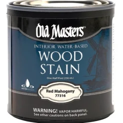 Old Masters Semi-Transparent Cedar Water-Based Latex Wood Stain 0.5 pt (Pack of 6)