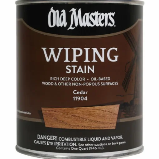Old Masters Semi-Transparent Cedar Oil-Based Wiping Stain 1 qt (Pack of 4)