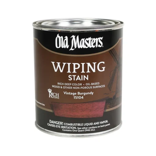 Old Masters Semi-Transparent Vintage Burgundy Oil-Based Wiping Stain 1 qt