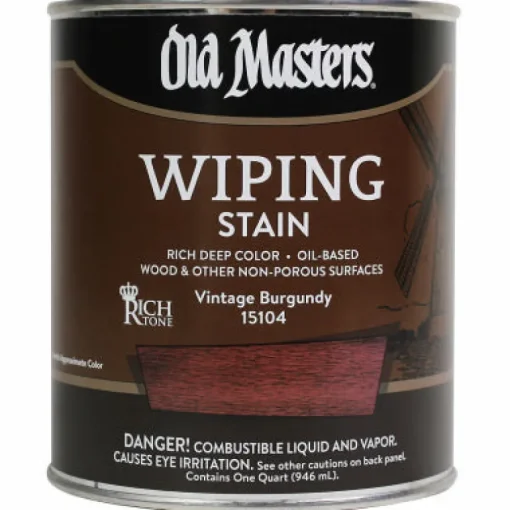 Old Masters Semi-Transparent Vintage Burgundy Oil-Based Wiping Stain 1 qt