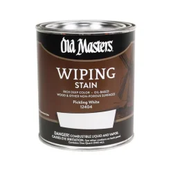 Old Masters Semi-Transparent Pickling White Oil-Based Wiping Stain 1 qt (Pack of 4)