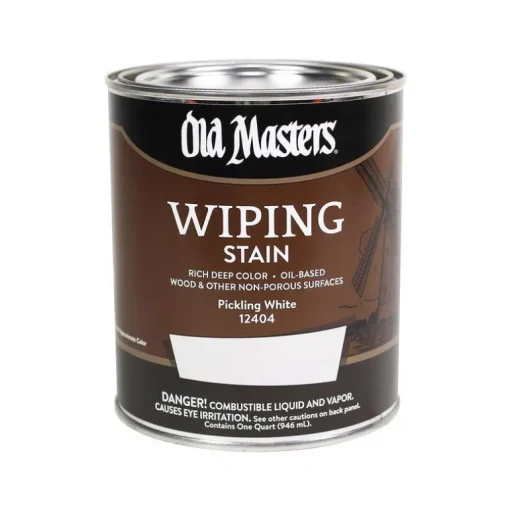 Old Masters Semi-Transparent Pickling White Oil-Based Wiping Stain 1 qt (Pack of 4)