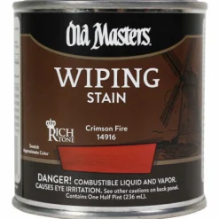 Old Masters Semi-Transparent Satin Crimson Fire Oil-Based Wiping Stain 1/2 pt