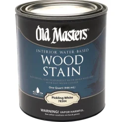 Old Masters Semi-Transparent Pickling White Water-Based Latex Wood Stain 1 qt. (Pack of 4)