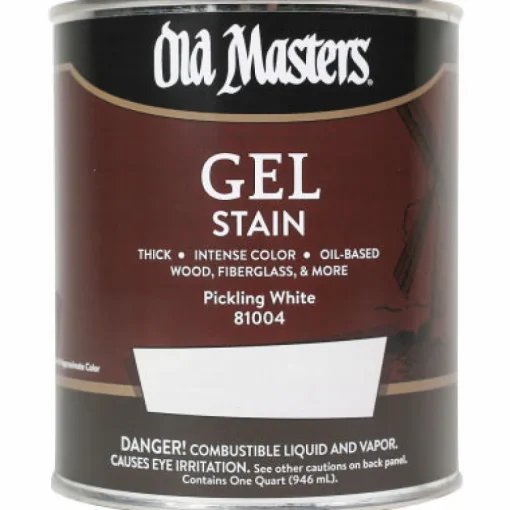 Old Masters Semi-Transparent Pickling White Oil-Based Alkyd Gel Stain 1 qt