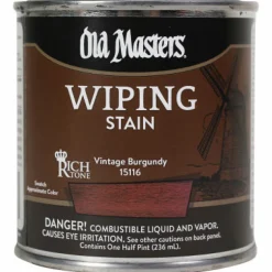 Old Masters Semi-Transparent Vintage Burgandy Oil-Based Wiping Stain 0.5 pt. (Pack of 6)