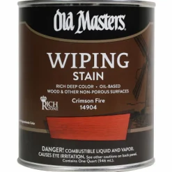 Old Masters Semi-Transparent Crimson Fire Oil-Based Wiping Stain 1 qt